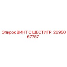 2695067757 ВИНТ С ШЕСТИГР. Epiroc