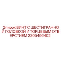 2205456402 ВИНТ С ШЕСТИГРАННОЙ ГОЛОВКОЙ И ТОРЦЕВЫМ ОТВЕРСТИЕМ Epiroc