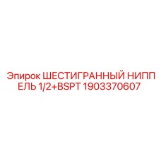 1903370607 ШЕСТИГРАННЫЙ НИППЕЛЬ 1/2+BSPT Epiroc