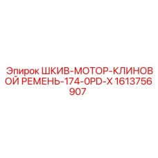 1613756907 ШКИВ-МОТОР-КЛИНОВОЙ РЕМЕНЬ-174-0PD-X Epiroc