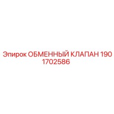 1901702586 ОБМЕННЫЙ КЛАПАН Epiroc