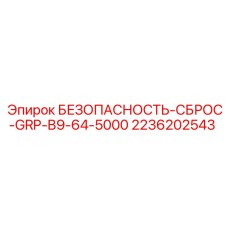 2236202543 БЕЗОПАСНОСТЬ-СБРОС-GRP-B9-64-5000 Epiroc