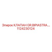 1124230124 КЛАПАН GR.BIPIASTRA Epiroc