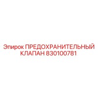 830100781 ПРЕДОХРАНИТЕЛЬНЫЙ КЛАПАН Epiroc