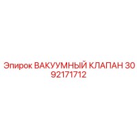 3092171712 ВАКУУМНЫЙ КЛАПАН Epiroc