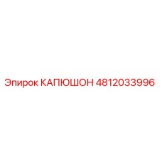 4812033996 КАПЮШОН Epiroc