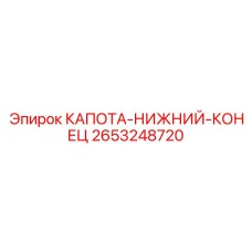 2653248720 КАПОТА-НИЖНИЙ-КОНЕЦ Epiroc