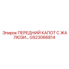 GS23066814 ПЕРЕДНИЙ КАПОТ С ЖАЛЮЗИ Epiroc