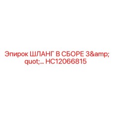 HC12066815 ШЛАНГ В СБОРЕ 3
