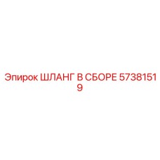 57381519 ШЛАНГ В СБОРЕ Epiroc