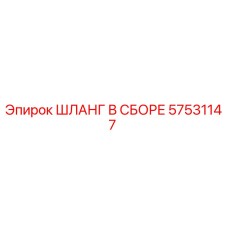 57531147 ШЛАНГ В СБОРЕ Epiroc