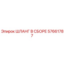 57661787 ШЛАНГ В СБОРЕ Epiroc