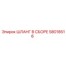 58018516 ШЛАНГ В СБОРЕ Эпирок