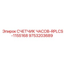 9753203689 СЧЕТЧИК ЧАСОВ-RPLCS-1155168 Epiroc