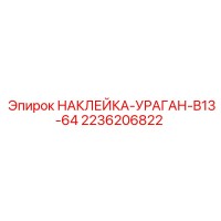 2236206822 НАКЛЕЙКА-УРАГАН-B13-64 Epiroc
