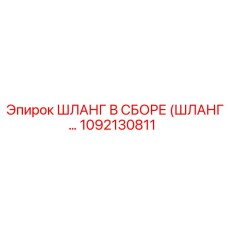 1092130811 ШЛАНГ В СБОРЕ (ШЛАНГ...) Эпирок