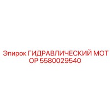 5580029540 ГИДРАВЛИЧЕСКИЙ МОТОР Epiroc