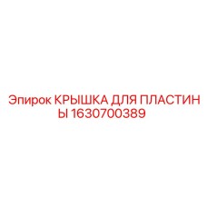 1630700389 КРЫШКА ДЛЯ ПЛАСТИНЫ Epiroc