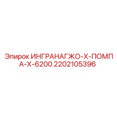 2202105396 ИНГРАНАГЖО-Х-ПОМПА-Х-6200 Epiroc