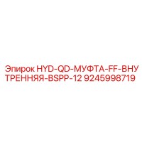 9245998719 Гидравлическая быстроразъемная муфта FF, внутренняя резьба BSPP 12 Epiroc