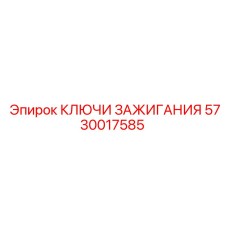 5730017585 КЛЮЧИ ЗАЖИГАНИЯ Epiroc