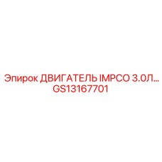 GS13167701 ДВИГАТЕЛЬ IMPCO 3.0Л Epiroc
