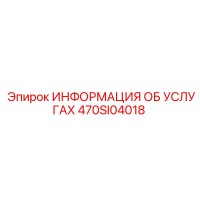 470SI04018 ИНФОРМАЦИЯ ОБ УСЛУГАХ Epiroc