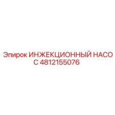 4812155076 ИНЖЕКЦИОННЫЙ НАСОС Epiroc