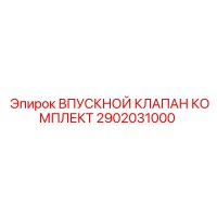 2902031000 ВПУСКНОЙ КЛАПАН КОМПЛЕКТ Epiroc