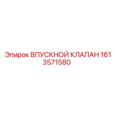 1613571580 ВПУСКНОЙ КЛАПАН Epiroc