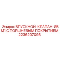 2236207098 ВПУСКНОЙ-КЛАПАН-SBM1 С ПОРШНЕВЫМ ПОКРЫТИЕМ Epiroc