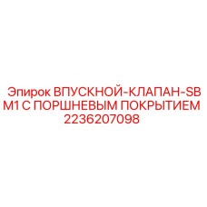 2236207098 ВПУСКНОЙ-КЛАПАН-SBM1 С ПОРШНЕВЫМ ПОКРЫТИЕМ Epiroc