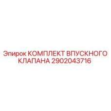 2902043716 КОМПЛЕКТ ВПУСКНОГО КЛАПАНА Epiroc