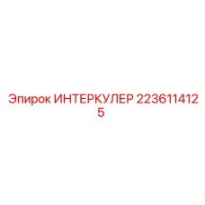 2236114125 ИНТЕРКУЛЕР Epiroc