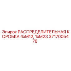 3717005478 РАСПРЕДЕЛИТЕЛЬНАЯ КОРОБКА 4xM12, 1xM23 Epiroc