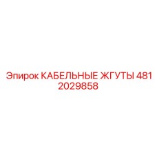 4812029858 КАБЕЛЬНЫЕ ЖГУТЫ Epiroc