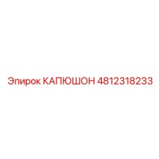 4812318233 КАПЮШОН Epiroc