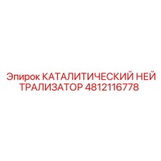 4812116778 КАТАЛИТИЧЕСКИЙ НЕЙТРАЛИЗАТОР Epiroc