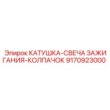 9170923000 КАТУШКА-СВЕЧА ЗАЖИГАНИЯ-КОЛПАЧОК Epiroc
