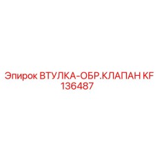 KF136487 ВТУЛКА-ОБР.КЛАПАН Epiroc