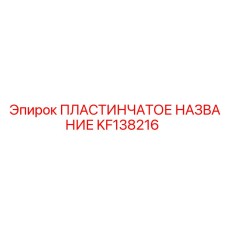 KF138216 ПЛАСТИНЧАТОЕ НАЗВАНИЕ Epiroc