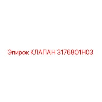 3176801H03 КЛАПАН Epiroc