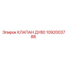 1092003788 КЛАПАН ДУ80 Epiroc