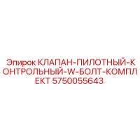 5750055643 КЛАПАН ПИЛОТНЫЙ КОНТРОЛЬНЫЙ W БОЛТ КОМПЛЕКТ Epiroc