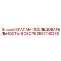 2657740276 КЛАПАН-ПОСЛЕДОВАТЕЛЬНОСТЬ-В СБОРЕ Epiroc