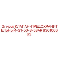 830100663 КЛАПАН-ПРЕДОХРАНИТЕЛЬНЫЙ-G1-50-3-5BAR Epiroc