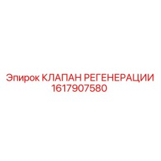 1617907580 КЛАПАН РЕГЕНЕРАЦИИ Epiroc