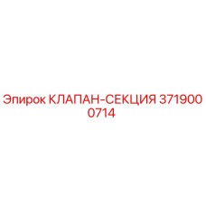 3719000714 КЛАПАН-СЕКЦИЯ Epiroc
