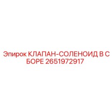 2651972917 КЛАПАН-СОЛЕНОИД В СБОРЕ Epiroc