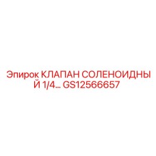 GS12566657 КЛАПАН СОЛЕНОИДНЫЙ 1/4 Epiroc